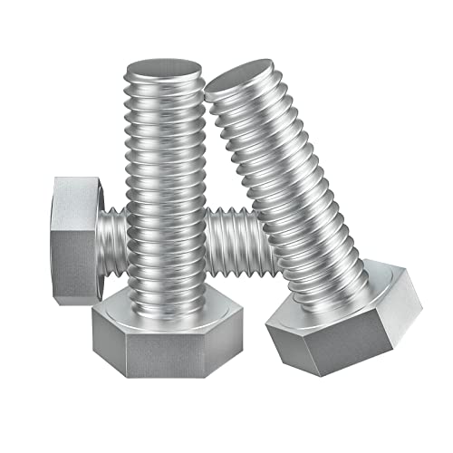 Image of 1 /4-20 x 1-1 /4 inch (5 /8 to 5 inch Optional) Hex Head Screw Bolt, Stainless Steel 18-8(304), Fully Threaded,15pcs