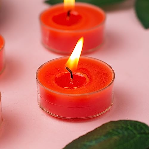 Image of AuraDecor Scented Soy Wax Acrylic Tealight Candle, Organic Luxury Aroma, Aromatic /Aromatherapy Candle || Long Lasting Burning Time (Pack of 1, Juicy Lyche)