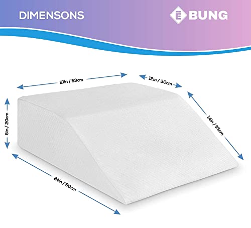 Ebung Leg Pillow Cover - Fits Leg Elevation Pillow - Replacement Cover Only - Washable #TOP2