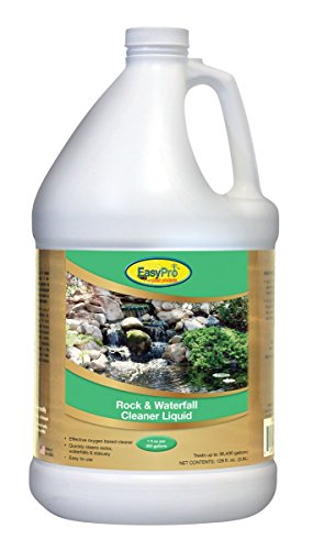 EasyPro OXYL128 Rock and Waterfall Cleaner - Oxygen Based Cleaning Solution for Pond Waterfalls, Streams, Fountains, and Stone Artwork - 128 oz. (1 Gallon) Safe for use with Fish, Wildlife, and Pets