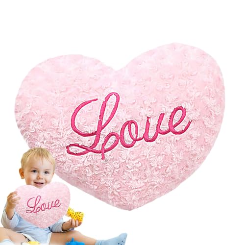 Almofada de pelúcia em formato de coração para dia dos namorados, almofada em formato de coração, Am