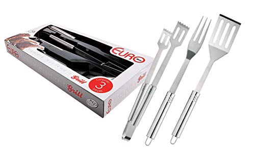 Kit para Churrasco 3 Peças Euro Inox