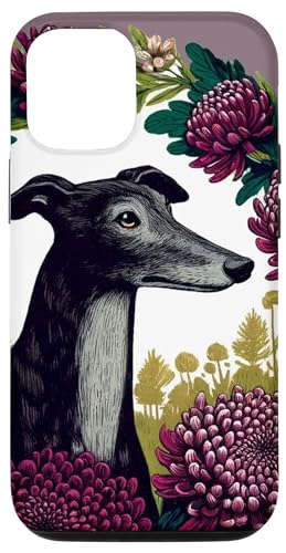 Black Greyhound Art Greyhounds illustration Case for iPhone 12/12 Pro