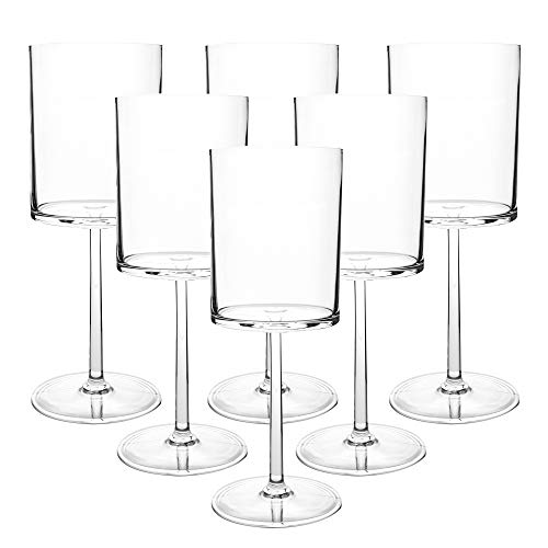 Classic Acrylic Premium Quality Plastic Tumblers |Set of Clear, 6 Each: 15-Ounce, Dishwasher Safe