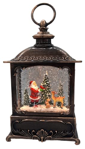 Gerson International Globo de Neve Iluminado de Lanterna de Água de Natal de 10