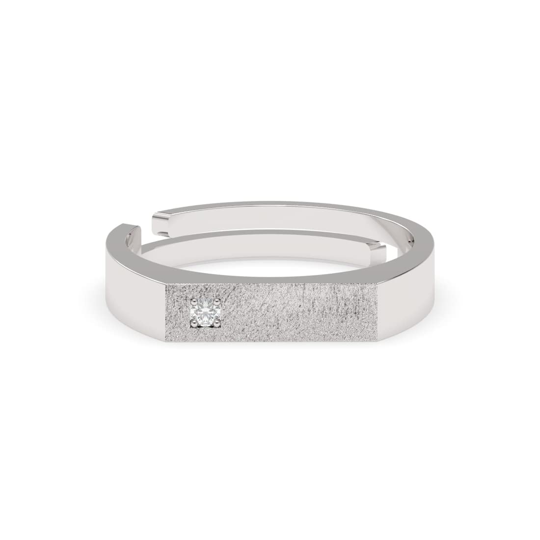 Clara Real 925 Sterling Silver Sleek Band Ring |Size Adjustable, Matte Finish, Swiss Zirconia | Gift for Men & Boys (B0C2QGMWYH) Amazon Price History, Amazon Price Tracker