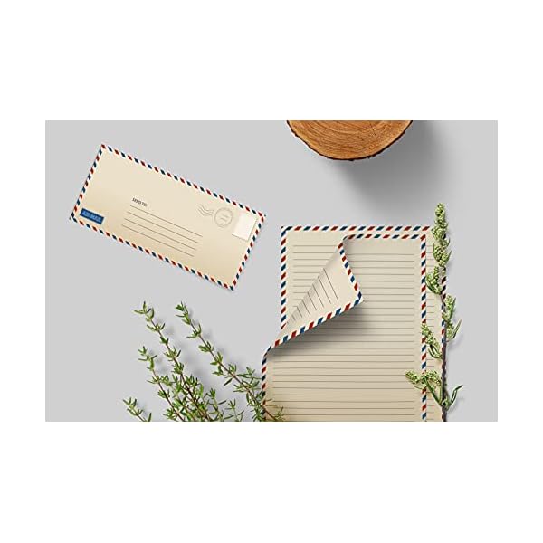 Vintage-Airmail-Stationery-Paper-Set-100-Piece-Set-50-Lined-Sheets-50-Matching-Envelopes-Letter-Size-85-x-11-inch-Double-Sided-Lined-Paper-by-Better-Office-Products Vintage-Airmail-Stationery-Paper-Set-100-Piece-Set-50-Lined-Sheets-50-Matching-Envelopes-Letter-Size-85-x-11-inch-Double-Sided-Lined-Paper-by-Better-Office-Products