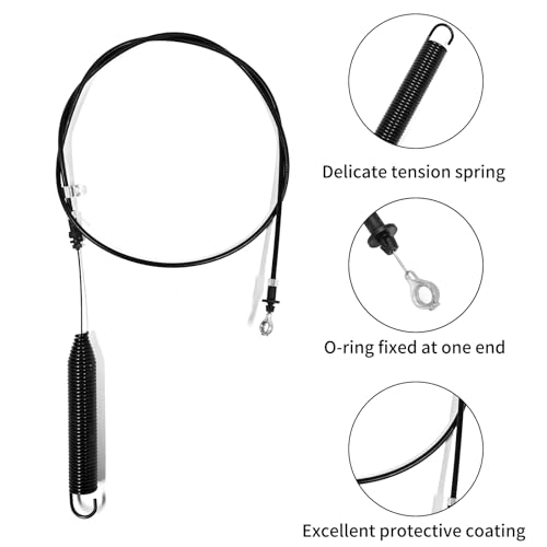 PTO Control Cable Compatible with John Deere D100 and E100 S Series X105 S120 S110 L110 L100 E120 E110 D130 D120 D110 D105 PTO Control Push Pull Cable Replace # GY22387