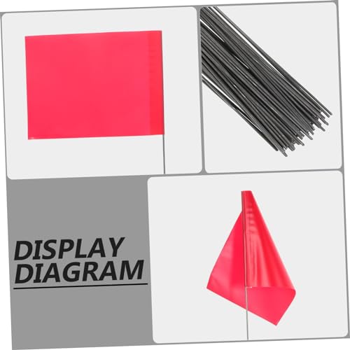 Drapeaux de construction avec mât Toddmomy pour chantier - 6