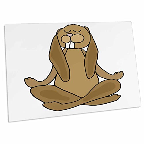 Alfombrilla de escritorio 3dRose Zen Bunny Yoga miniatura 1