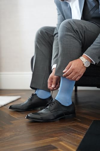 Image of FALKE Men's Tiago Dress Socks, Sustainable Cotton, Crew, 1 Pair