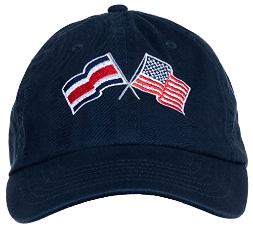 Image of Ann Arbor T-shirt Co. American Friendship Nations Flag Baseball Low Profile Dad Hat for Men Women