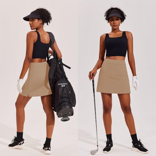 Image of Ekouaer 16 inch Golf Skorts for Woman with Inner Pockets Silicone Grippers Tennis Skirt Quick Dry Athletic Pickleball Skort