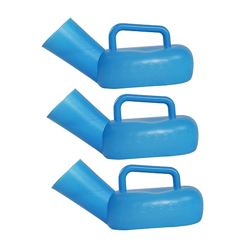FOMIYES Urine Barrel for Bedridden Patients 3pcs Urinal Bottles Thick Plastic Comfortable for Nighttime Use Easy to Cle