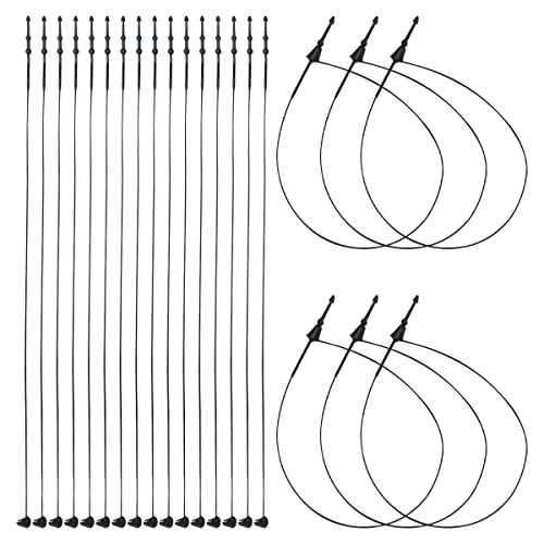2000 Pcs Plastic Fastener Hang Tag Clear Snap Lock Pin Security Loop for Retail Store Clothing Accessory Price Pins (5" Black)