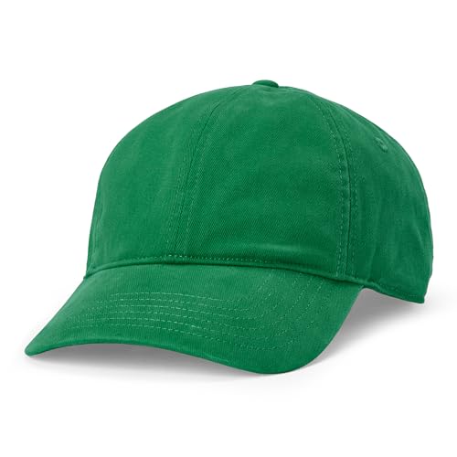 Amazon Essentials Mens Washed Cotton Baseball Cap Green One Size