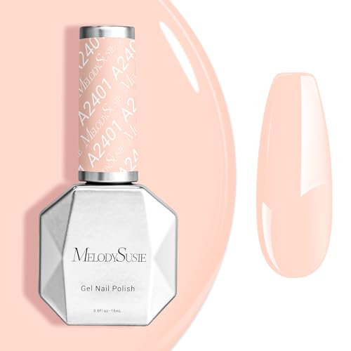 Image of MelodySusie 15ML Nude Pink Gel Nail Polish,Nails Soak Off UV LED Milky Nude Gel Polish Gift for Women Nail Art Manicure Salon DIY Nail Design Decoration at Home-A2401