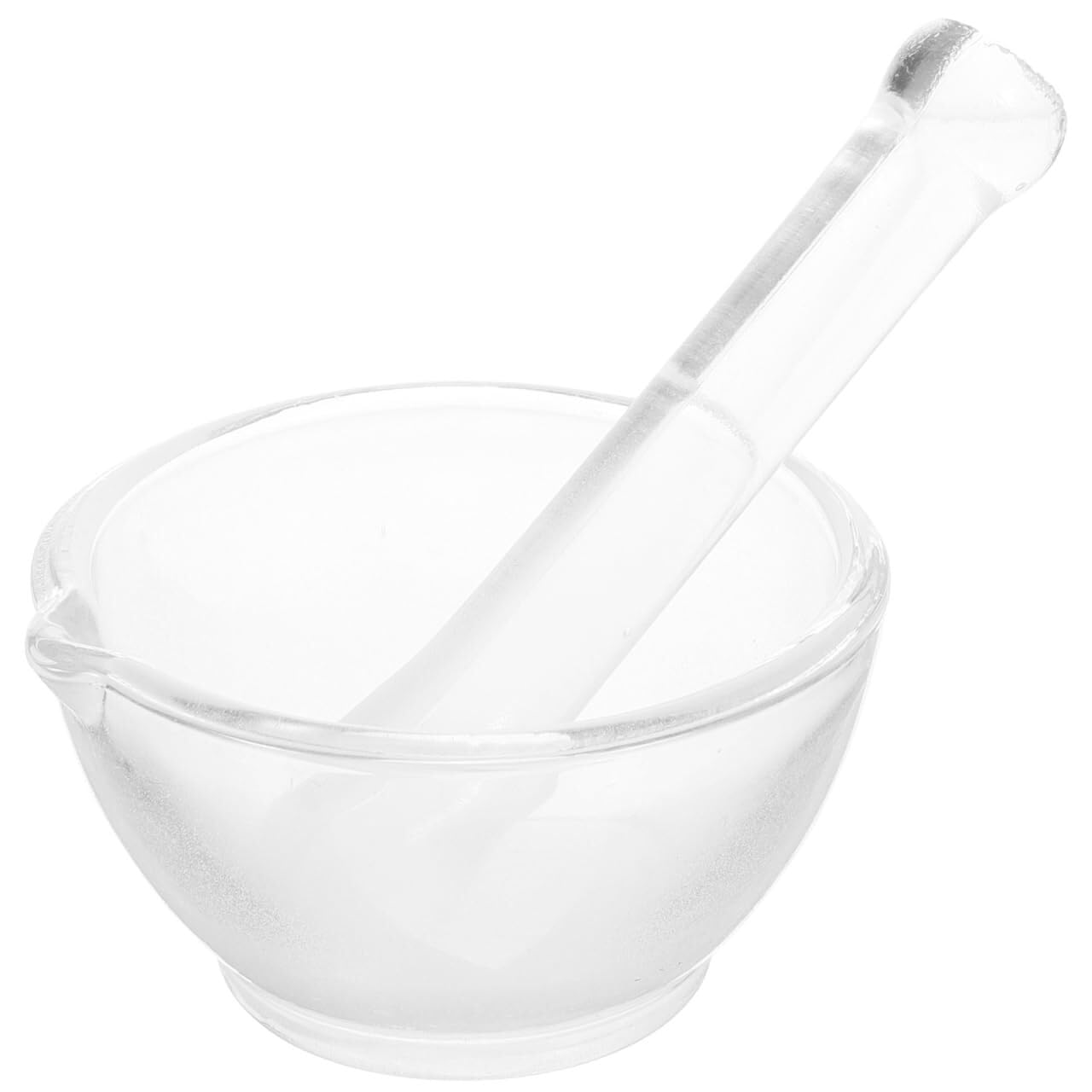 Mini Mortaio e Pestello - Ciotola da Macinazione in Vetro 60mm per Spezie da Cucina, Erbe, Prodotti Farmaceutici ed Esperimenti Chimici