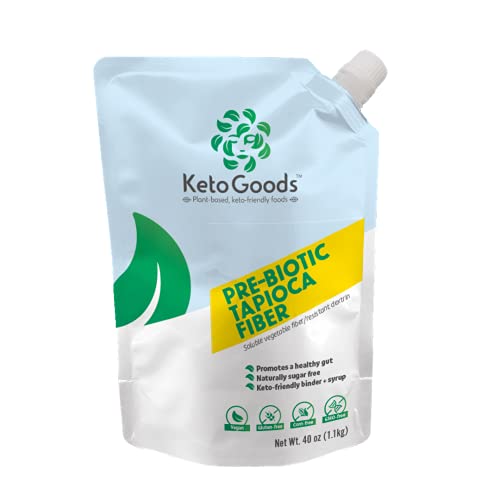 Keto, KetoGoods - Fibra de tapioca prebiótica: 1 carbohidratos netos, baja en calorías, apta para el keto (2.5 libras)