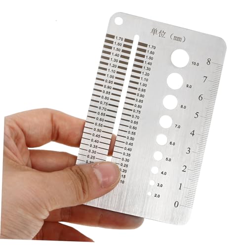 Herramienta medidor Veemoon para grosor y orificios, acero inoxidable para carpinteros e ingenieros, precisa y versátil miniatura 2