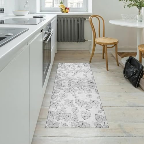 Alfombra de cocina vintage y pasillo para hogar gris 5