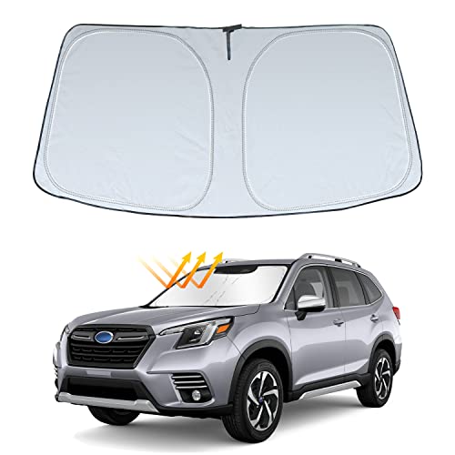 Sun Shade Sunshade Windshield Cover for 2019-2023 2024 2025 Subaru Forester Accessories, Front Window Sun Visor Protector Foldable Blocks UV Rays Keep Your Car Cooler