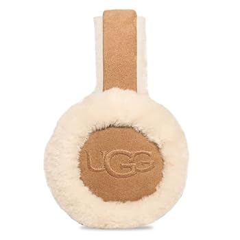 UGG Women's Embroidered Logo Ear Muffs Chestnut One Size UGG Women's Embroidered Logo Ear Muffs Chestnut One Size
