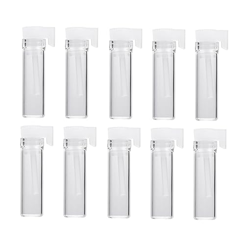 Cabilock 500piezas Botellas De Vidrio Miniatura Reutilizables Para Perfume De Dispensador Cosmético Portátil Para Viajes y Uso Doméstico Tapa De Color Aleatorio