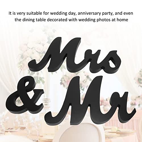 Panneau Mr et Mrs en bois chic - Lettres décoratives de mariage et maison - 5