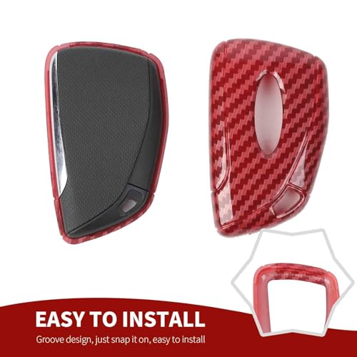 Coque de clé Silverado rouge carbone pour protéger votre Chevy Silverado en vacances - 7