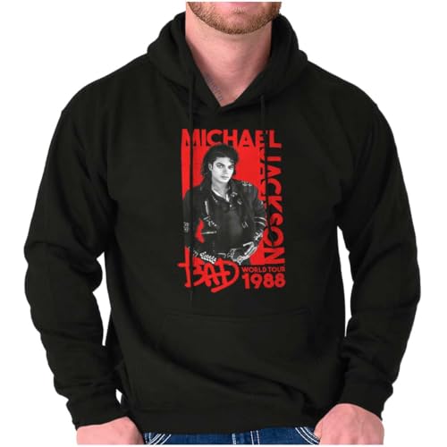 Brisco Brands Michael Jackson Bad World Tour 1988 Hoodie Sweatshirt Women Men Black