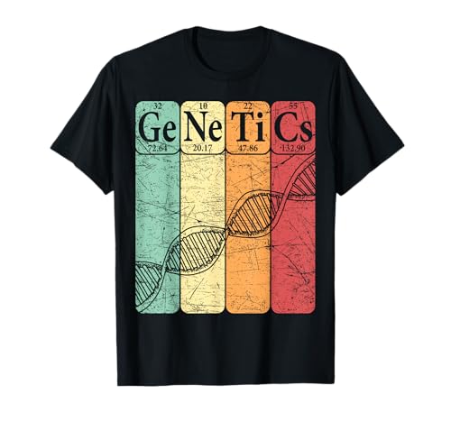 DNA Genetics Periodic Table Elements Biologist Retro Genetic T-Shirt