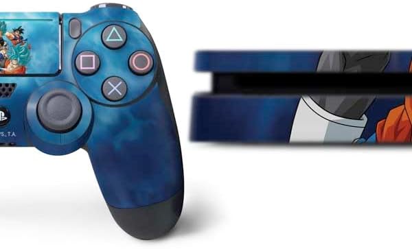 Skinit Decal Gaming Skin Compatible with PS4 Slim Bundle - Officially Licensed Dragon Ball Super Goku Vegeta Super Ball Design