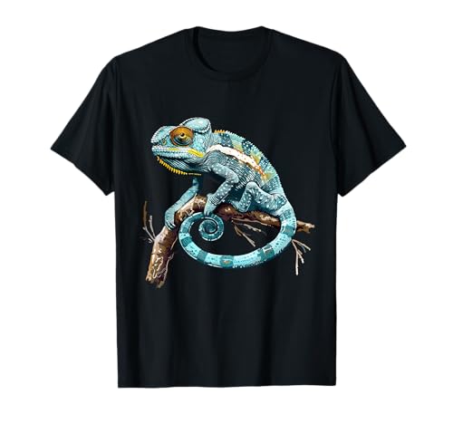 Chameleon, reptiles and Zoo Keeper Design T-shirt Graphique caméléon, caméléon T-Shirt Green Small
