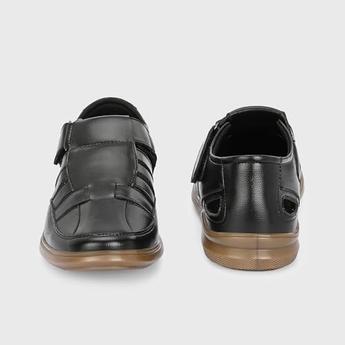 Image of Centrino Men's Fisherman Sandals | Stylish Closed-Toe Design | Soft Cushioned Footbed | Genuine-Look Upper | Comfortable for Daily & Outdoor Wear (9489)