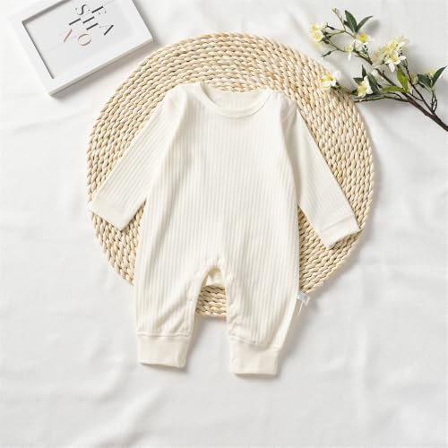 Baby Romper Long Sleeve Pure Cotton Unisex One Piece Jumpsuit, Newborn Clothes Soft Breathable Outfit2