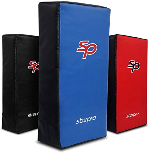 Starpro MMA Schlagpolster Gebogenes Training - Thai Pad Kick Fokus Ziel Boxen Stanzen Fäustlinge Pratzen Trainerpratzen Kampfsport Kickboxen Boxen Karate| Schwarz Blau Rot Kunstleder Damen und Herren