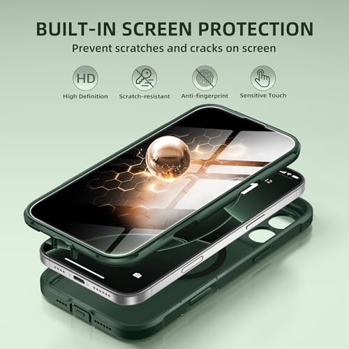 Coque iPhone 16 Pro Max avec protège-écran espion et aimant MagSafe puissant
