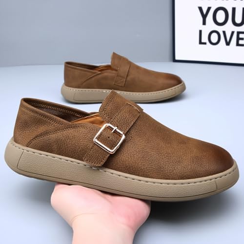 Men's Trendy Buckle - Design Casual Shoes, Fashion Leisure Footwear - Perfect for Urban Strolls, Creative Workplaces & Daily Outings 5