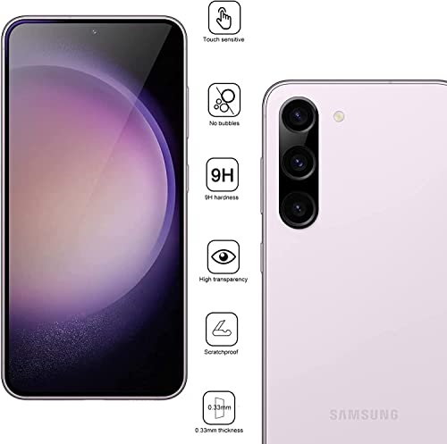 Image of ZARALA Tempered Glass Screen Protector Compatible for Samsung Galaxy S23 5G (Black) with Edge to Edge Coverage and Easy Installation kit (Samsung Galaxy S23 5G)