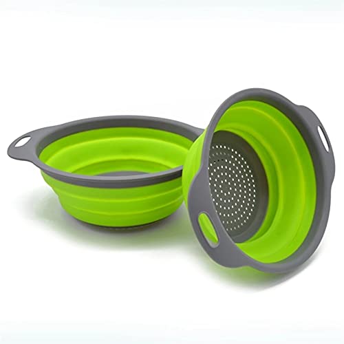 Passoire silicone pliable grand format égouttoir de cuisine rétractable