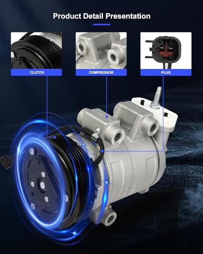 Image of ECCPP AC Compressor Direct Fit for Chevrolet Equinox V6 3.4L 2006-2009