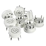 Vida útil: 200 veces Conjuntos y componentes electrónicos DIY Base de válvula Socket 8pcs 9PIN PCB de vacío de cerámica del Tubo 12AX7 12AU7 ECC83 DIY Piezas