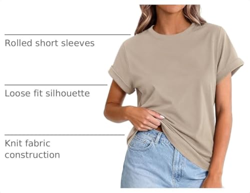 Image of PRETTYGARDEN Womens Summer Tops Short Sleeve Shirts