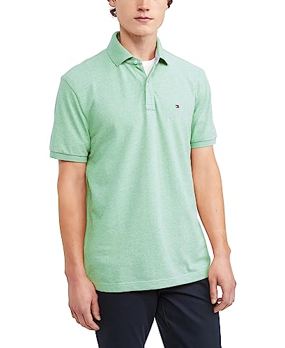 Image of Tommy Hilfiger Mens Short Sleeve Cotton Pique Polo Shirt in Regular Fit