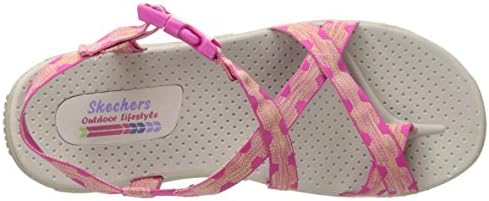 Skechers Women's Reggae Haystack Toe Ring Sandal,Fuchsia/Amp/Natural,6 M US | Image 4