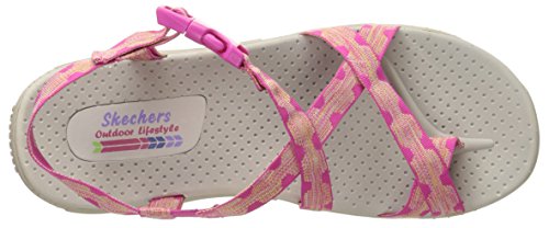 Skechers Skechers Women's Reggae Haystack Toe Ring Sandal,Fuchsia/Amp/Natural,6 M US