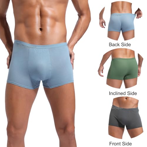 Mens Disposable Underwear for Fitness Hotel Spa Hospital Stays, 100% Cotton Boxer Briefs Multicolor(6Pack)4