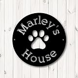 RBPCAAR Custom Dog Kennel Sign Personalized Metal Dog House Sign Personalized Sign for Dog