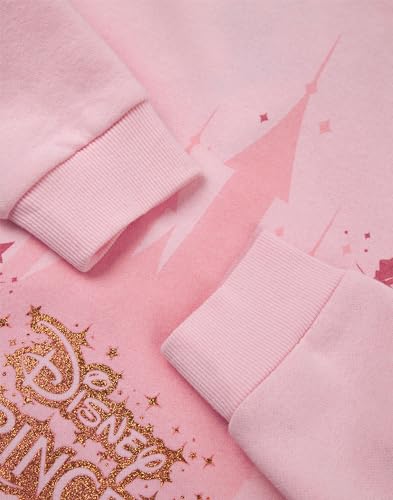 Pull princesse fille Disney résistant au lavage vêtement chaud à capuche rose - 5